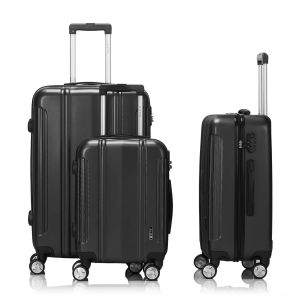 Lot de 3 valises rigides 1908 55, 67 et 77 cm Noir Lot de 3 valises rigides 1908 55, 67 et 77 cm Noir