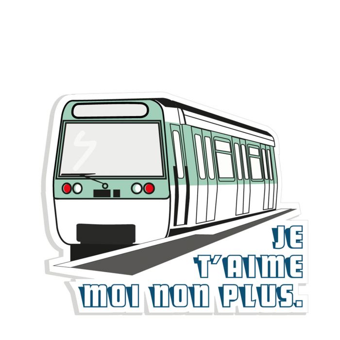 Autocollant sticker Transports urbains Je t'aime moi non plus