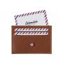 Porte-cartes Georges 2.0 en cuir végétal Made in France Terre brunie