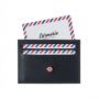 Porte-cartes Georges 2.0 en cuir végétal Made in France Lune bleue