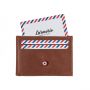 Porte-cartes Georges 2.0 en cuir marin-végétal Made in France Terre brunie