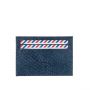 Porte-cartes Georges 2.0 en cuir marin-végétal Made in France Lune bleue