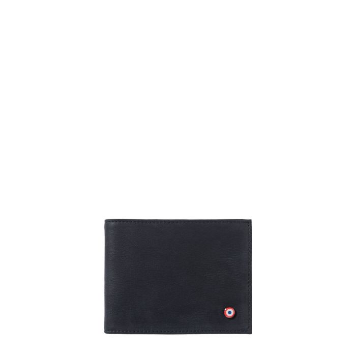 Portefeuille Italien Arthur 2.0 en cuir Marin-Nubuck Lune bleue