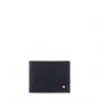 Portefeuille Italien Arthur 2.0 en cuir Marin-Nubuck Lune bleue
