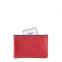Pochette Camille en cuir UpCyclé 21 cm Rubis Rouge