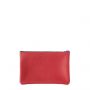 Pochette Camille en cuir UpCyclé 21 cm Rubis Rouge