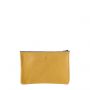 Pochette Camille en cuir UpCyclé 21 cm Soleil Jaune