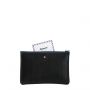 Pochette Camille en cuir UpCyclé 21 cm Noir c'est Noir