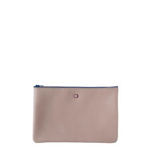 Pochette Camille en cuir UpCyclé Flocon blanc