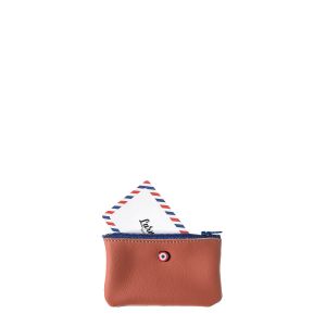 Petit porte-monnaie Emile en cuir UpCyclé Terre brunie Petit porte-monnaie Emile en cuir UpCyclé Terre brunie