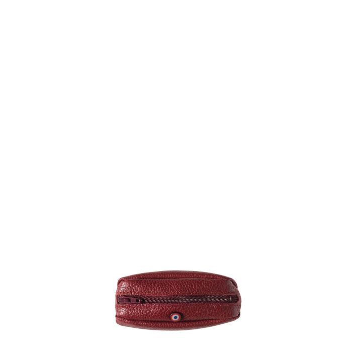 Porte-monnaie Charles Cuir Grainé Rubis rouge