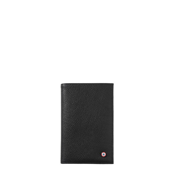 Portefeuille 2 volets Gustave en cuir grainé Noir c'est noir