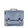 Cartable à paillettes 38 cm Bleu marine