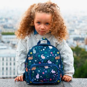 Petit sac à dos maternelle Lapins Bleus 31 cm Bleu Petit sac à dos maternelle Lapins Bleus 31 cm Bleu