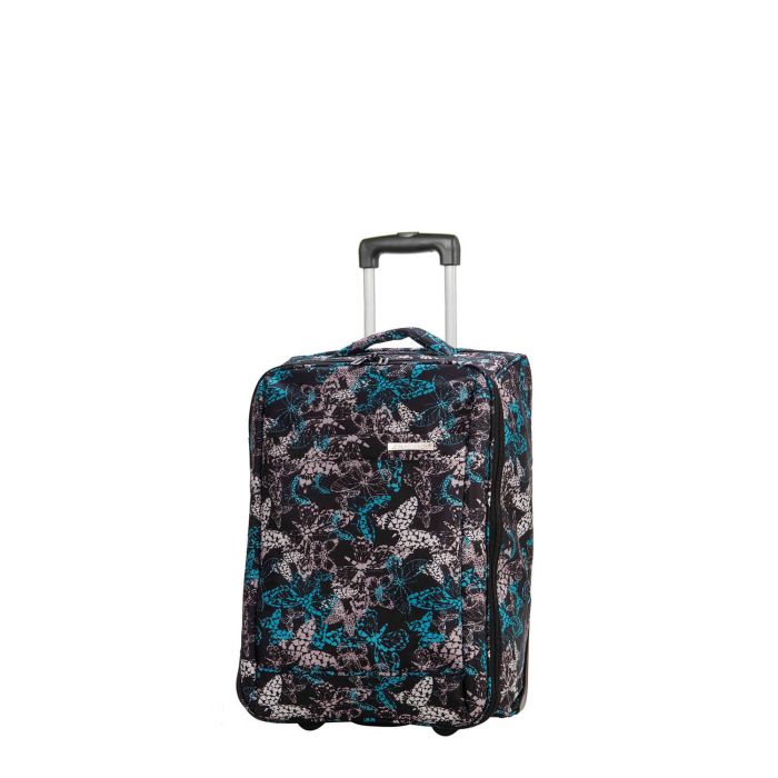 Valise cabine souple 62702E 54 cm Butterfly blue