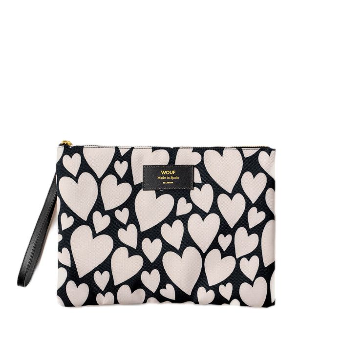 Pochette large XL 26 cm Black love
