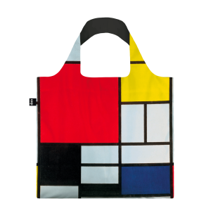Sac shopping pliable avec pochette zip 50cm Piet Mondrian Composition Sac shopping pliable avec pochette zip 50cm Piet Mondrian Composition