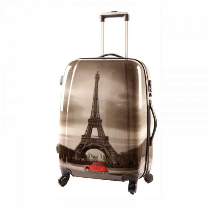 Valise rigide Paris 75 cm gris
