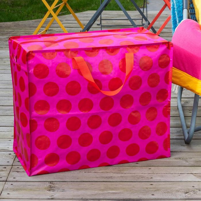 Sac de rangement Jumbo 55 cm Spotlight rouge sur rose