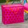 Sac de rangement Jumbo 55 cm Spotlight rouge sur rose