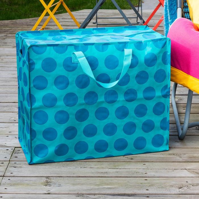 Sac de rangement Jumbo 55 cm Spotlight bleu sur turquoise