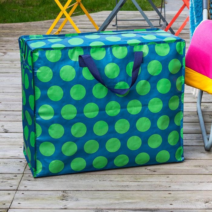 Sac de rangement Jumbo 55 cm Spotlight vert sur bleu