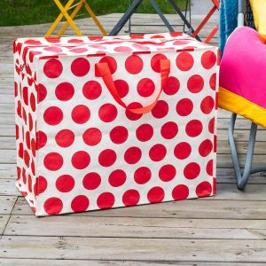 Sac de rangement Jumbo 55 cm Spotlight rouge sur blanc Sac de rangement Jumbo 55 cm Spotlight rouge sur blanc