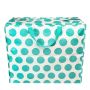 Sac de rangement Jumbo 55 cm Spotlight turquoise sur blanc