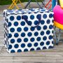 Sac de rangement Jumbo 55 cm Spotlight Bleu marine sur blanc