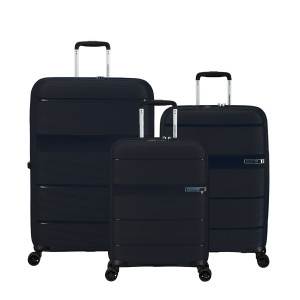 Lot de 3 valises rigides Linex 55, 66 et 76cm Vivid Black Lot de 3 valises rigides Linex 55, 66 et 76cm Vivid Black