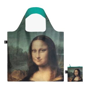 Sac shopping pliable avec pochette zip 50cm Mona Lisa de Léonard de Vinci Sac shopping pliable avec pochette zip 50cm Mona Lisa de Léonard de Vinci
