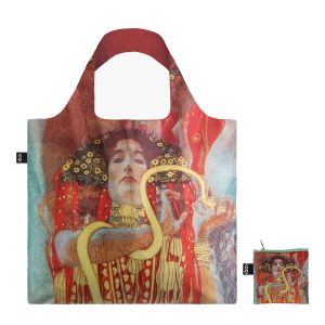 Sac shopping pliable avec pochette zip 50cm Hygieia de Gustav Klimt Sac shopping pliable avec pochette zip 50cm Hygieia de Gustav Klimt