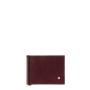 Portefeuille italien Hector avec pince à billets en cuir lisse Vigne rouge
