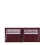 Portefeuille italien Hector avec pince à billets en cuir lisse Vigne rouge