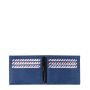 Portefeuille italien Hector avec pince à billets en cuir Nubuck Mer indigo
