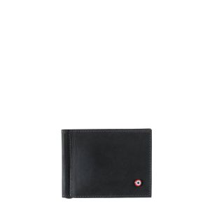 Portefeuille italien Hector avec pince à billets en cuir Vintage Nuage gris