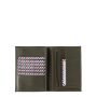 Grand Portefeuille Albert en cuir Vintage Bois vert
