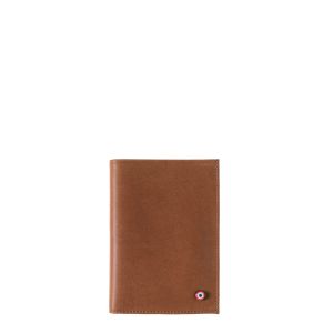 Grand Portefeuille Albert en cuir Vintage Terre brunie