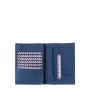 Grand Portefeuille Albert en cuir Nubuck Mer indigo