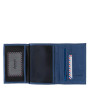 Grand Portefeuille Albert en cuir Nubuck Mer indigo