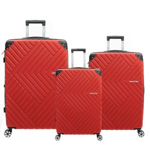 Lot de 3 valises rigides 2123 56, 67 et 77 cm Rouge Lot de 3 valises rigides 2123 56, 67 et 77 cm Rouge