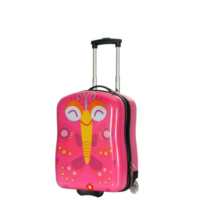 Valise cabine rigide Kid Papillon 50 cm Rose