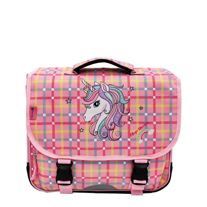 Cartable scolaire Romantique licorne 41 cm Rose