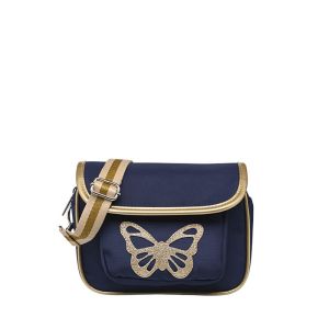 Sac banane carrée 20 cm Papillon Bleu marine Sac banane carrée 20 cm Papillon Bleu marine