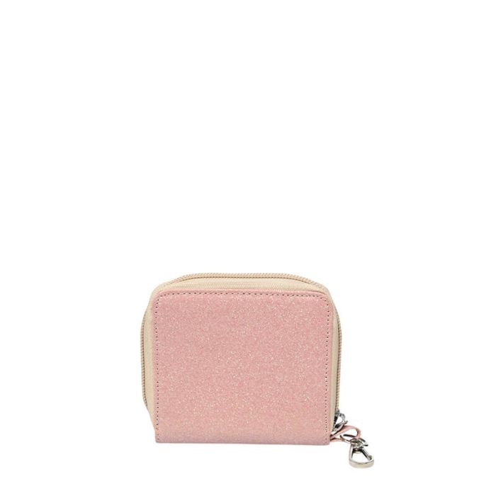 Porte-monnaie à paillettes 10 cm Corail