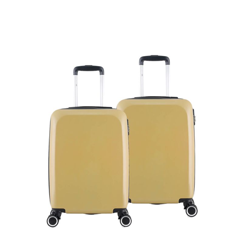 Lot de 2 valises cabine rigides 376 Extensibles 55 cm Moutarde