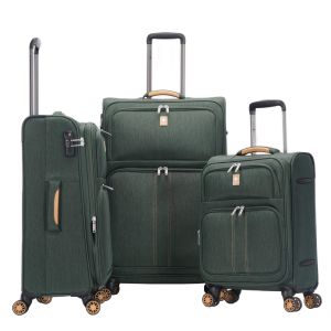 Lot de 3 valises souples 355 55, 67 et 77 cm Vert Lot de 3 valises souples 355 55, 67 et 77 cm Vert