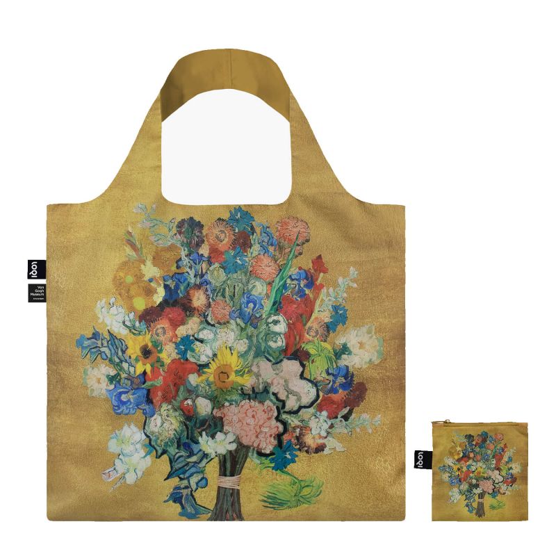 Sac shopping Loqi pliable avec pochette zip 50cm Pomme Chan Thaï Floral Bag