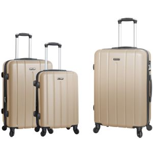 Lot de 3 valises rigides 23103 Extensibles 55, 67 et 76 cm Champagne Lot de 3 valises rigides 23103 Extensibles 55, 67 et 76 cm Champagne