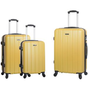 Lot de 3 valises rigides 23103 Extensibles 55, 67 et 76 cm Jaune Lot de 3 valises rigides 23103 Extensibles 55, 67 et 76 cm Jaune